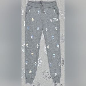RARE 2013 PINK Limited Edition Holographic Skull Joggers Size Large